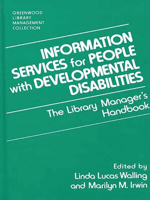 cover image of Information Services for People with Developmental Disabilities